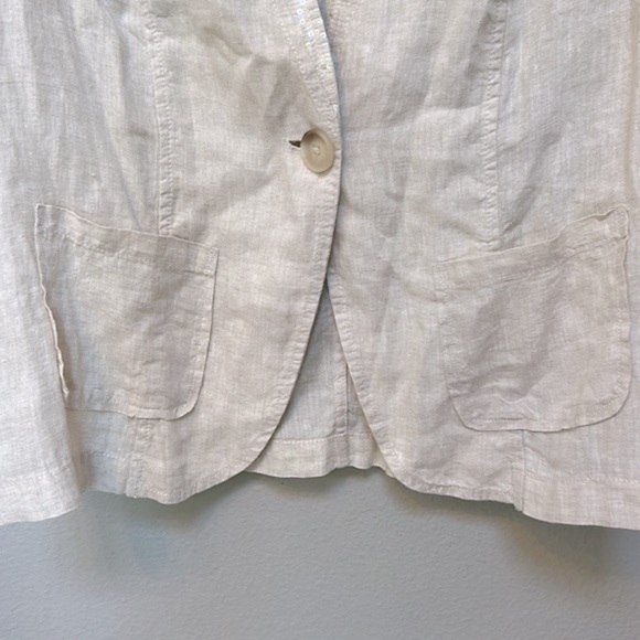 Chico’s Sequined-Lapel Linen Blazer, size 1 (US size 8/ medium) - Picture 5 of 9